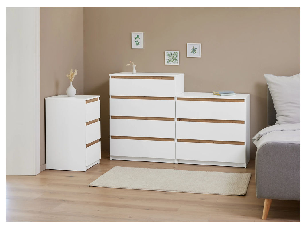 LIVARNO HOME Kommode GENF mit Wechselblende in Eiche Braun und Weiß - Bild 2