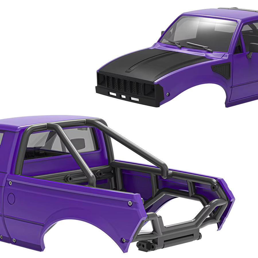 FACSNY Pickup Hard Body Shell mit Bettgestell, 1:24, Zubehör, Grün, Kunststoff - Bild 4