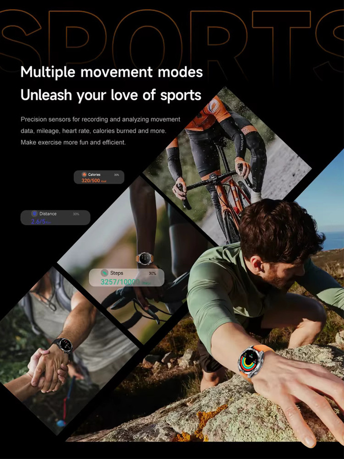 VALDUS VD40 Pro Smartwatch für Männer in Schwarz mit AMOLED Display, Kompass, SOS-Funktion, Anruf-Funktion, ChatAI-GPT und Herzfrequenzmessung - Bild 6