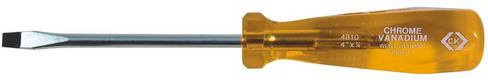 C.K. Werkstatt Schlitz-Schraubendreher in Orange mit 8 mm Klingenbreite und 150 mm Klingenlänge nach DIN 5264 und DIN ISO 2380-2 - Bild 1