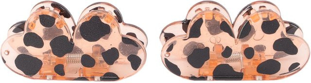 Haarspange Vierblättrig, Leoparden-Design, beige, Unisex - Bild 1