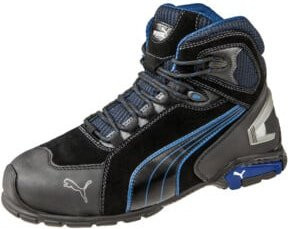 Puma Safety Sicherheitsstiefel Rio Black Mid aus Leder in Schwarz/Blau Gr. 44 S3 SRC EN ISO 20345 - Bild 1
