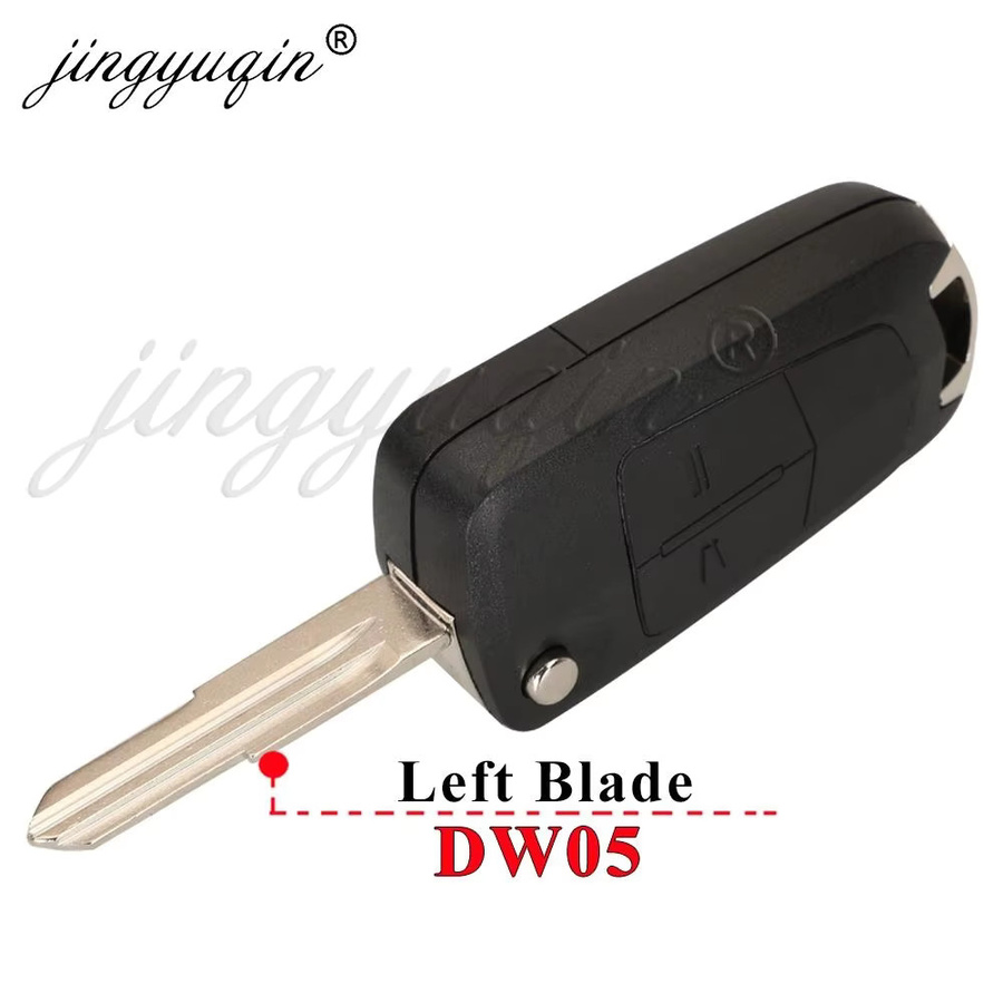 Jingyuqin DW05/HU46 Flip Auto Schlüssel Shell für Opel Antara AMPERA und Chevrolet Epica, 2/3 Tasten, Farbe: Schwarz - Bild 2