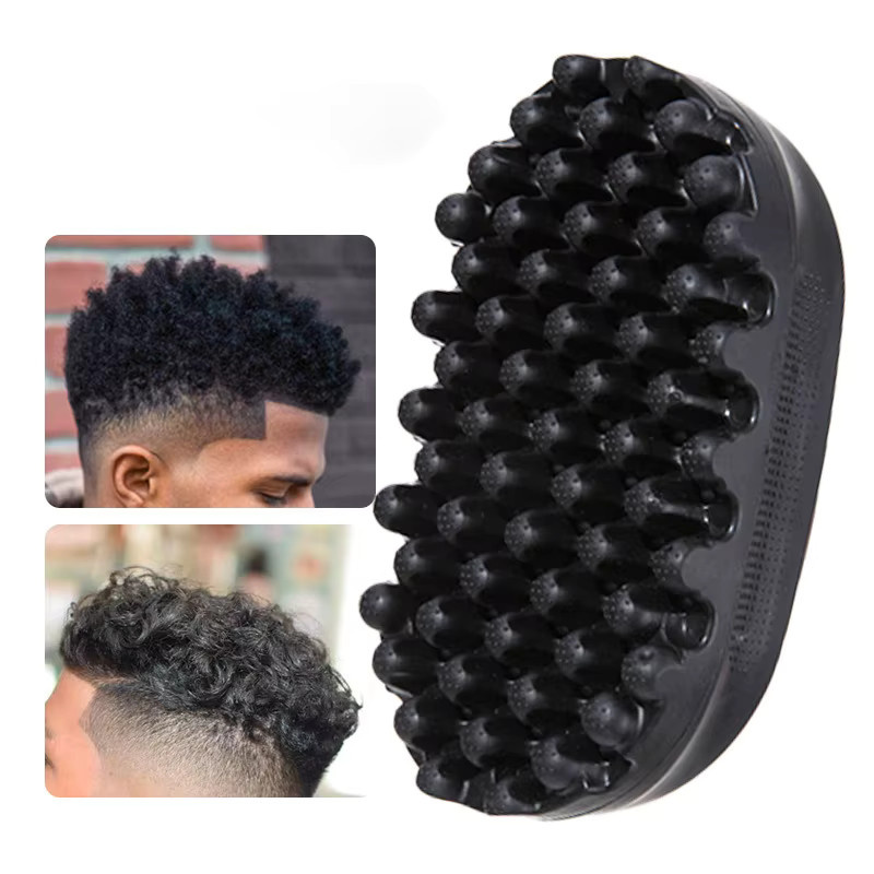 Silikon-Haarbürste für lockiges Haar, Schwarz, Unisex - Bild 5