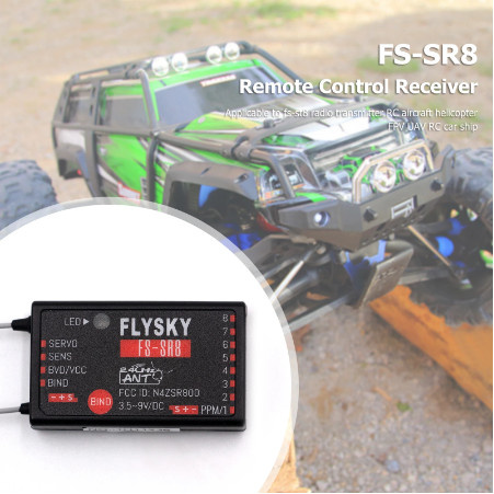 Flysky FS-SR8 2,4 GHz ANT Mini Empfänger Fernbedienung, 8 Kanal - Bild 1
