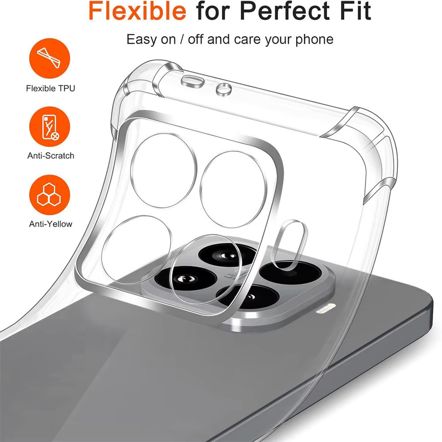 Stoßfeste und ultradünne Silikonhülle für Xiaomi 15T Pro 5G in Transparent - Bild 3