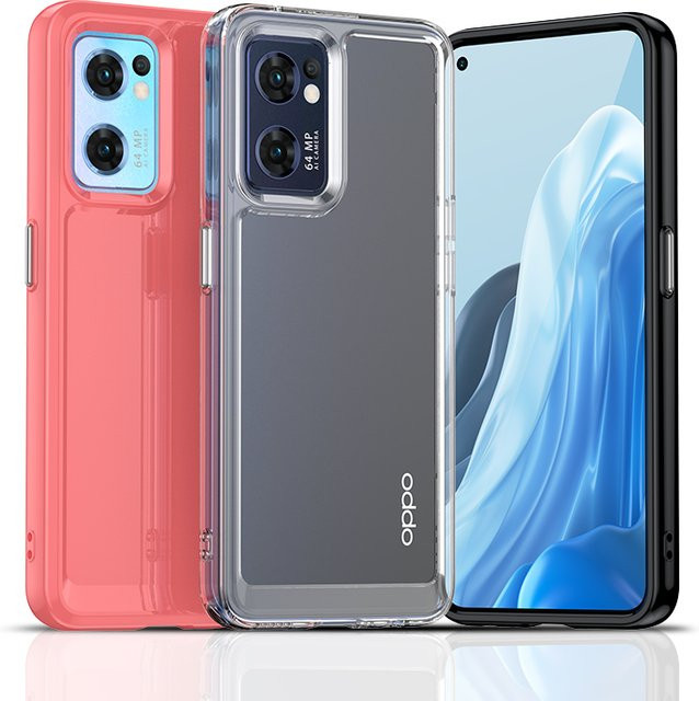 Candy stoßfeste Silikon-Handyhülle für OPPO Find X5 Lite, Reno7 5G und Reno7 SE 5G in Transparent - Bild 1