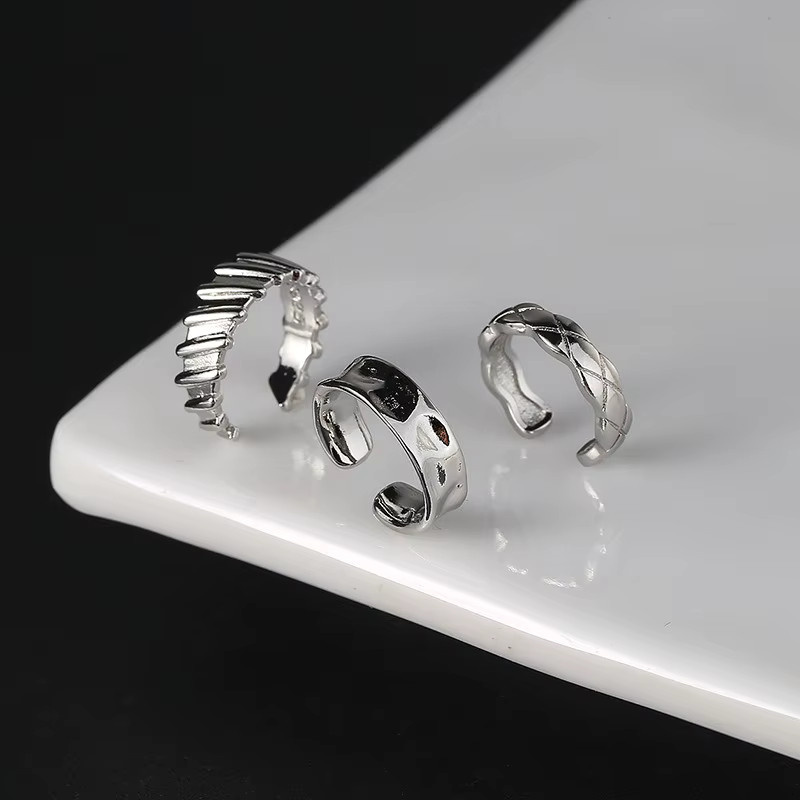 Elviragirl Ohrringe, 3-teiliges Set, Geometrisch, Silber, Damen - Bild 3