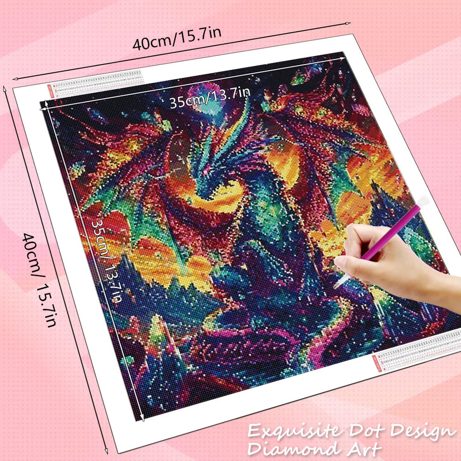HUACAN Drachen-Fantasie, Diamant-Mosaik, Tiere, ab 14 Jahren - Bild 2