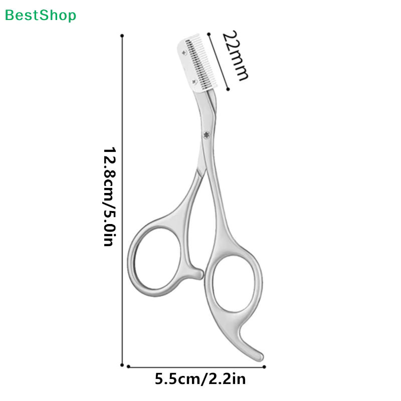 JETTING Augenbrauenschere mit Kamm, Edelstahl, Unisex - Bild 4