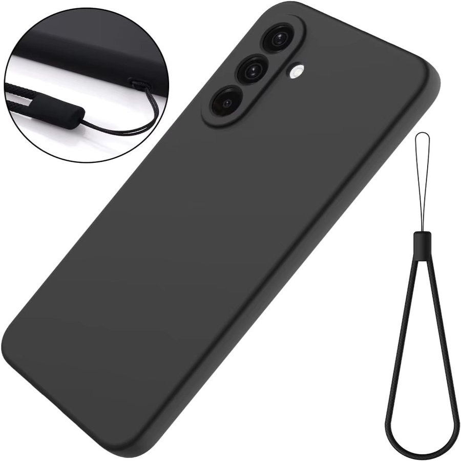 Stoßfeste Schutzhülle aus Flüssigsilikon mit Lanyard für Samsung Galaxy A17 A07 A56 A55 A05S A16 in Blau oder Schwarz - Bild 6