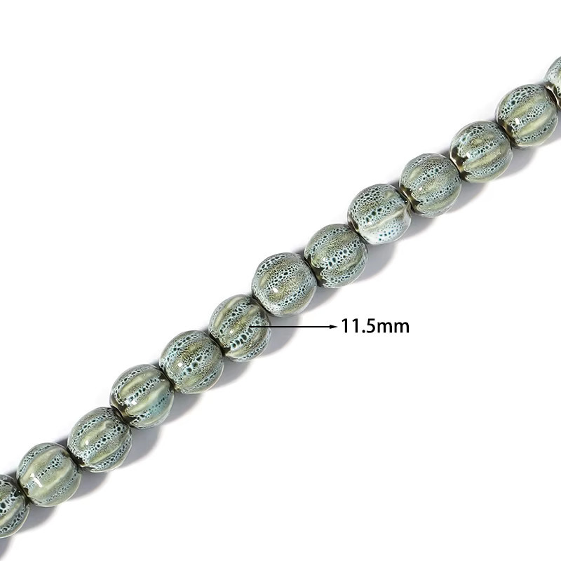 Keramikperlen, bunt, gestreift, rund, 11,5 mm, Unisex - Bild 2
