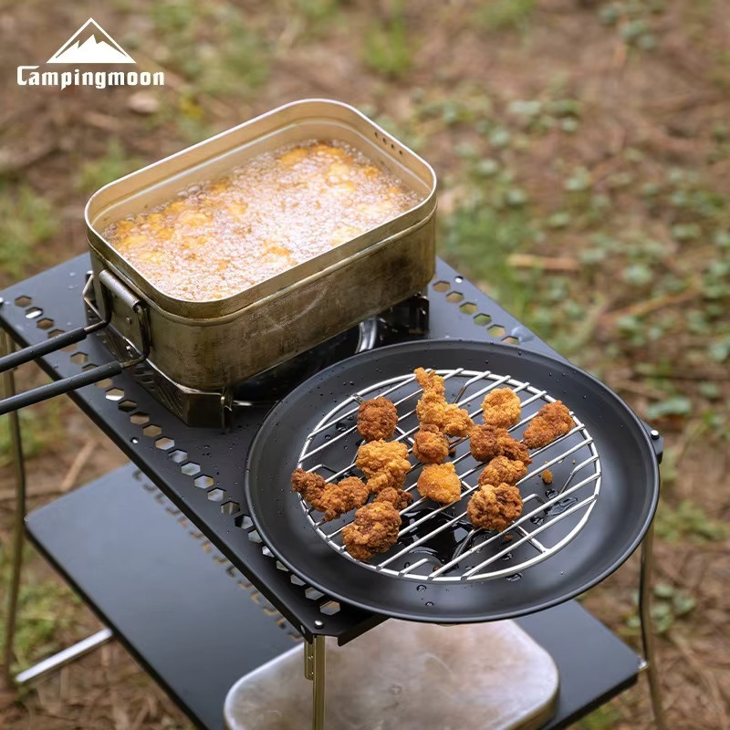 CAMPINGMOON Topfbodennetz aus Edelstahl 304 in Silber, runder Dampfgarer und Pizza-Grillnetz für Eintöpfe - Bild 2