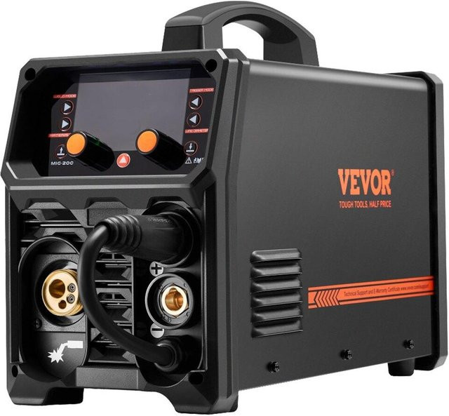 MB 4-in-1 MIG-Schweißgerät 200A Schweißmaschine in Schwarz mit Gas-MIG, Fülldraht-MIG, Elektrode und Lift-TIG Funktionen - Bild 1