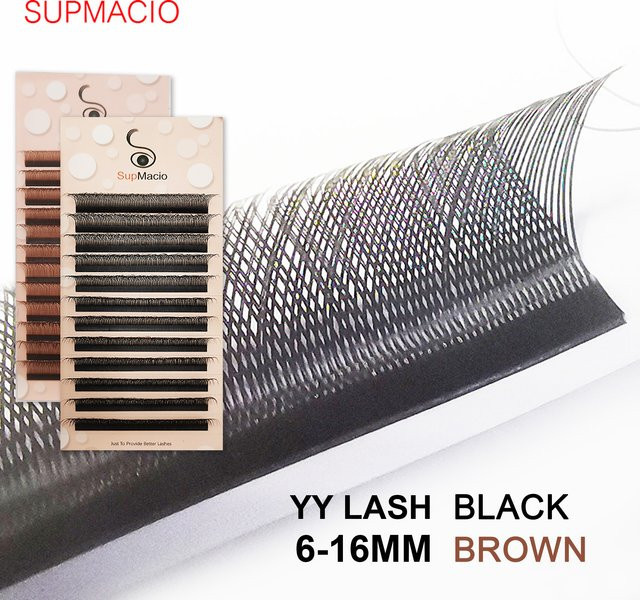 Supmacio YY Wimpernverlängerung, 2D, Black, 6 mm, 7 mm, C/D - Bild 1