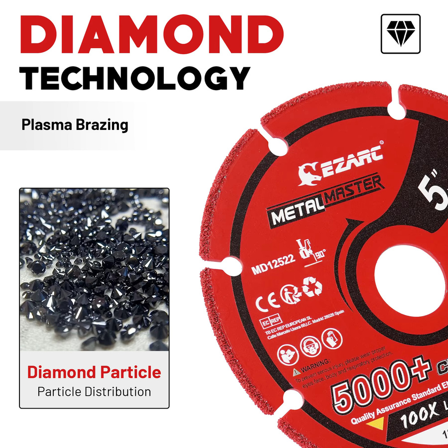 EZARC Diamant-Trennscheibe für Metall in Rot, Durchmesser: 125 mm - Bild 2