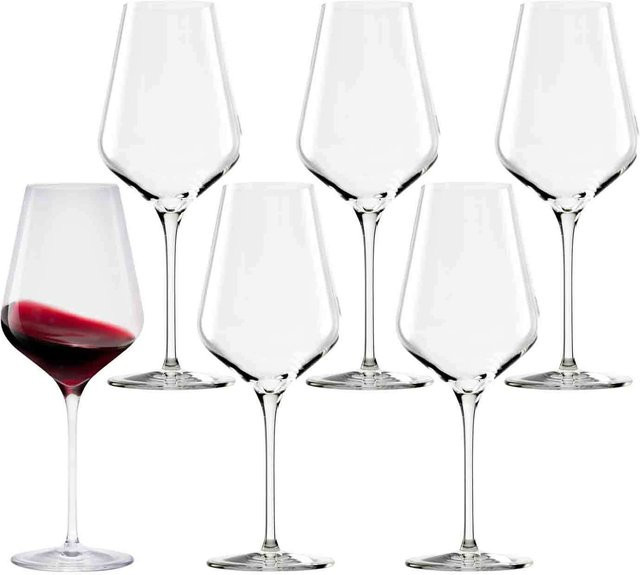 Stölzle Lausitz Rotweingläser Quatrophil, 6er Set, transparent, 570 ml pro Glas - Bild 1