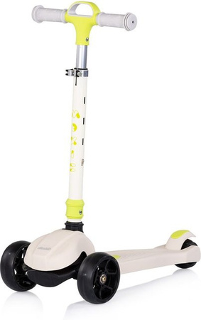 Chipolino Kinderroller Moxie in Weiß mit Musik, Licht und Bremse, klappbar und höhenverstellbar