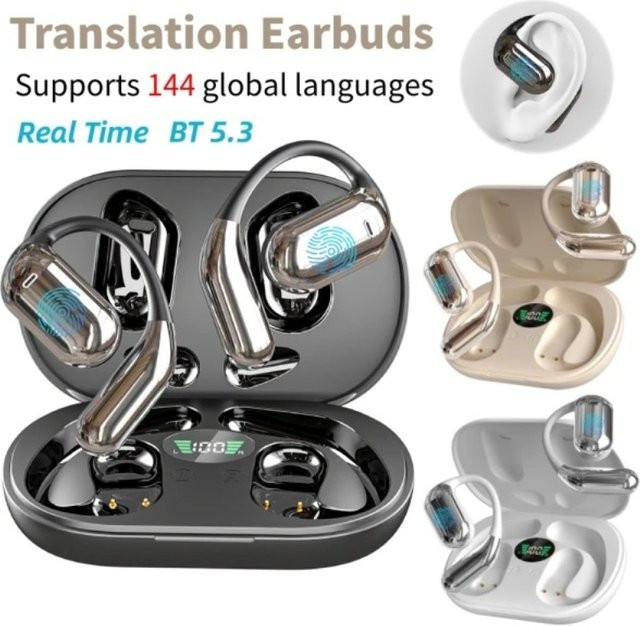DIXSG AI-Übersetzer-Ohrhörer mit Echtzeit-Übersetzung für 144 Sprachen, 3-in-1 Bluetooth 5.3 In-Ear Headset mit Geräuschunterdrückung und intelligenter Sprachsteuerung - Bild 1