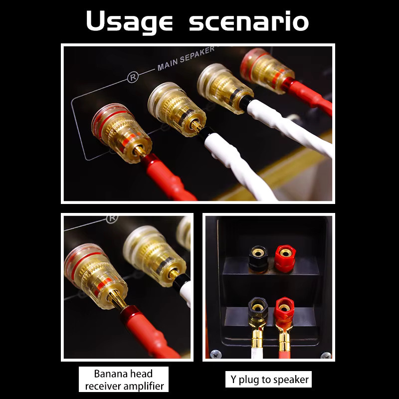 YYAUDIO 8TC HIFI Lautsprecherkabel-Paar mit 7N OCC-Draht und Bananensteckern für Hi-Fi-Systeme - Bild 6
