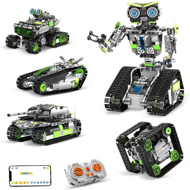 Linyi toy car Programmierbarer ferngesteuerter Roboter, Montagepuzzle, Grau, ab 8 Jahren - Bild 1