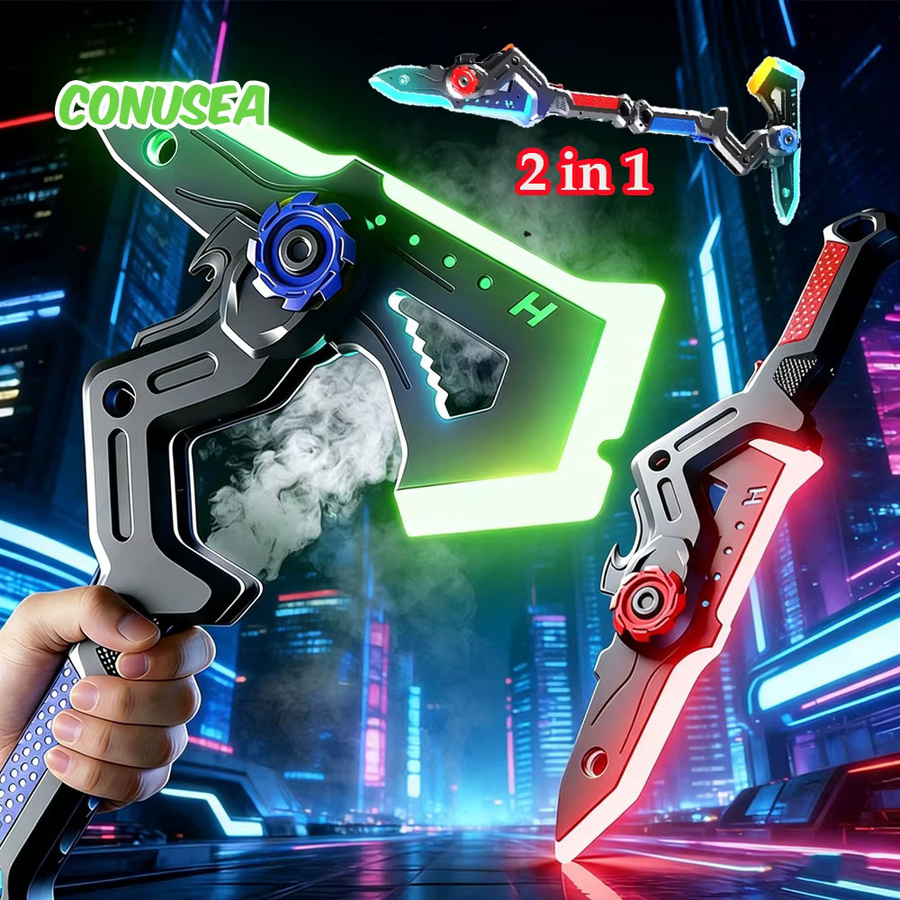 CONUSEA Lichtschwert-Spielzeug AXE Leuchtstab, 2-in-1 Schwert-Spielzeug, Fantasy, Kunststoff, Bunt / Mehrfarbig - Bild 2