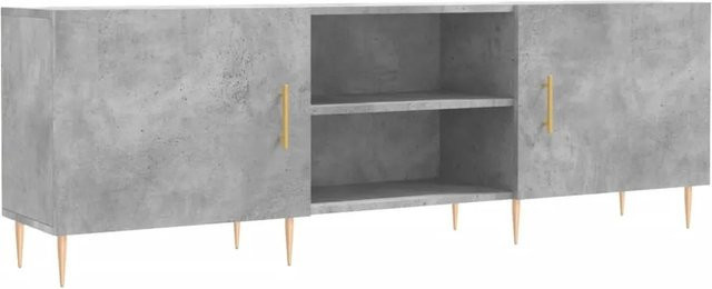 vidaXL TV-Schrank in Betongrau aus Holzwerkstoff und Eisen, B/T/H: 150 x 30 x 50 cm - Bild 1