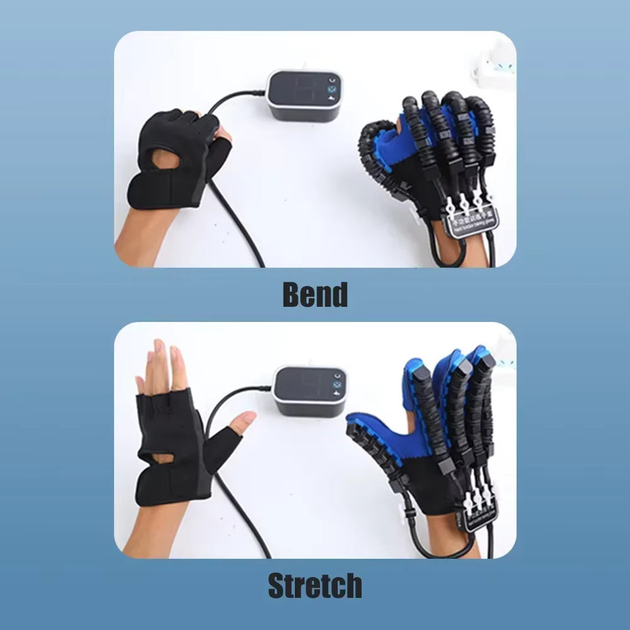 JBMBHC Massagehandschuhe, Roboter-Rehabilitationshandschuhe, blau - Bild 4