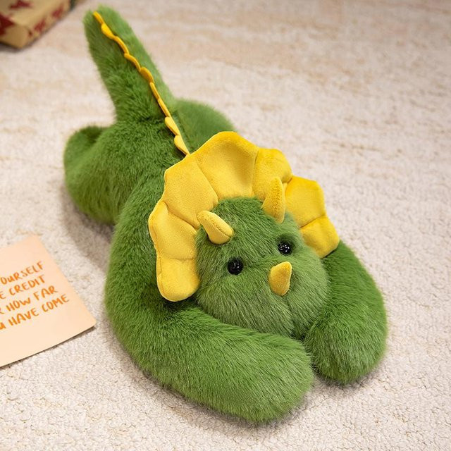 Yiran toy Kawaii Grüner Triceratops, Plüschtier, 45cm - Bild 1