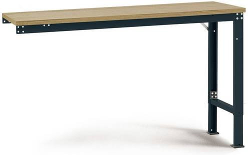 Manuflex AU8135.7016 Arbeits-Anbautisch Universal Spezial mit Multiplexplatte, Anthrazit, B/T/H: 200 x 120 x 72,2-102,2 cm - Bild 1