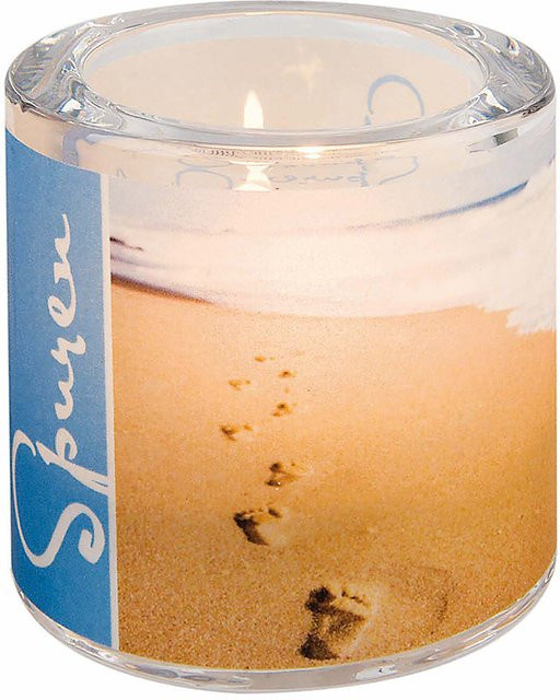 Windlicht Spuren im Sand von Butzon und Bercker aus Glas in Mehrfarbig mit abstraktem maritimen Design - Bild 1