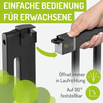 bomi Türschutzgitter Miko aus Metall in Schwarz, Breite: 63-111 cm - Bild 3