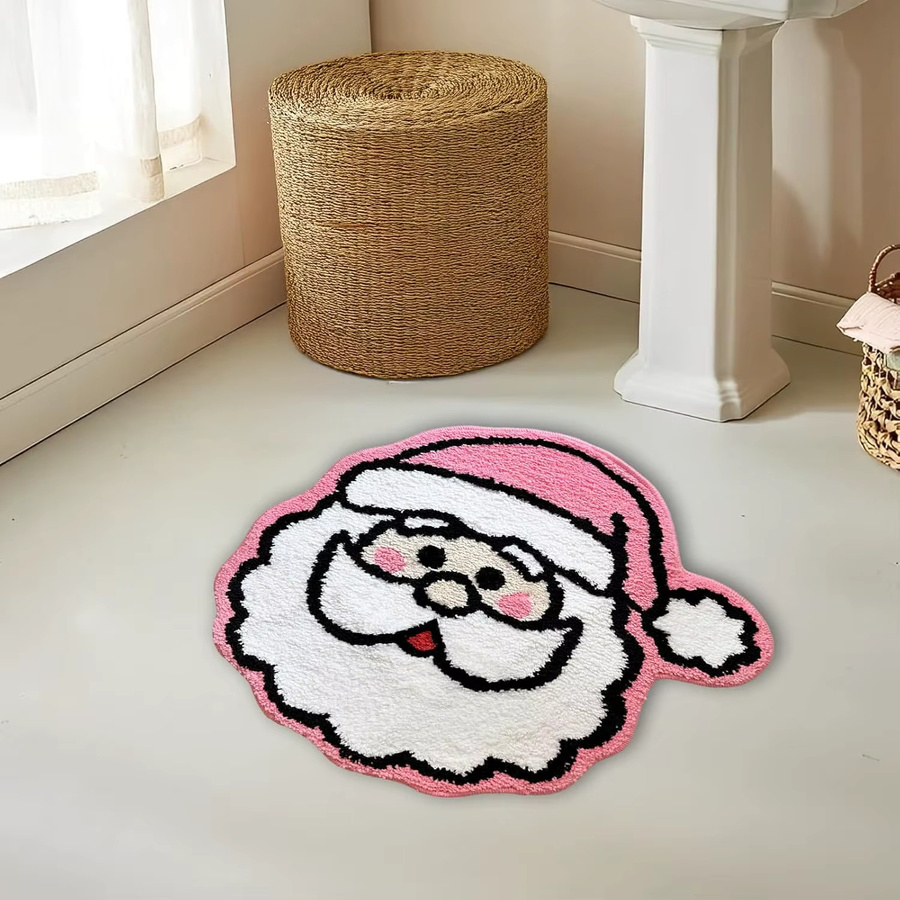 VIKAMA Weihnachtsmann Weihnachtsbaum Teppich, rutschfeste und saugfähige Fußmatte in Multicolour, B/T: 60 x 40 cm - Bild 2