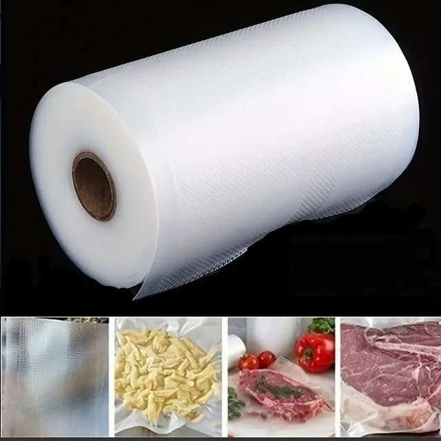 Transparente Vakuumverpackungsbeutel für Lebensmittel und Sous-Vide-Garen, Rolle mit 500 cm Länge, Breite: 25 cm, Breite: 28 cm - Bild 1