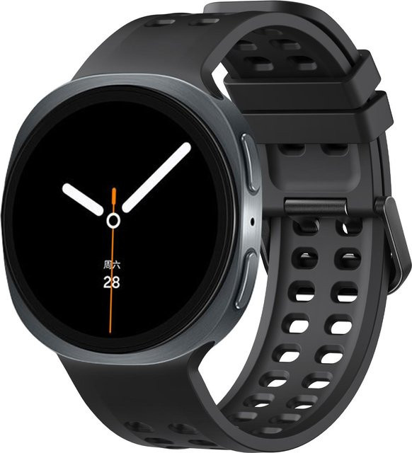 Uhrenarmband Silikon, Schwarz, Unisex - Bild 1