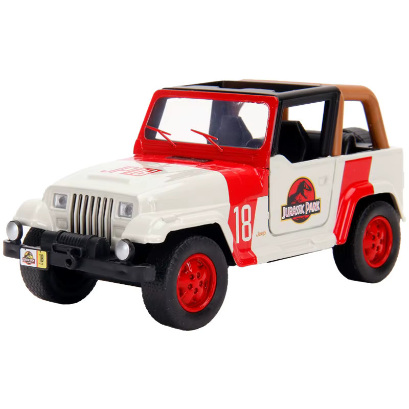 JADA Hollywood Rides Jurassic Park 1992 Jeep Wrangler, Druckguss-Modellauto, 1:32 - Bild 7