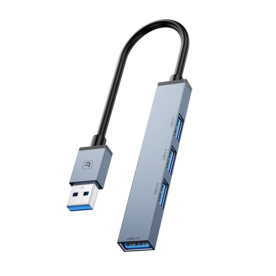 Toocki USB 3.0 Multiport Hub mit 4 USB-A Anschlüssen, High Speed USB Expander Adapter für MacBook und Laptop, Silber/Blau - Bild 5