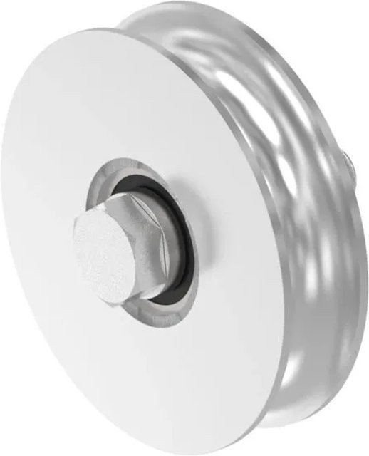 FeNau Schiebetorrolle aus Edelstahl V4A in Silber mit Ø 100 mm und 2 Kugellagern - Bild 1