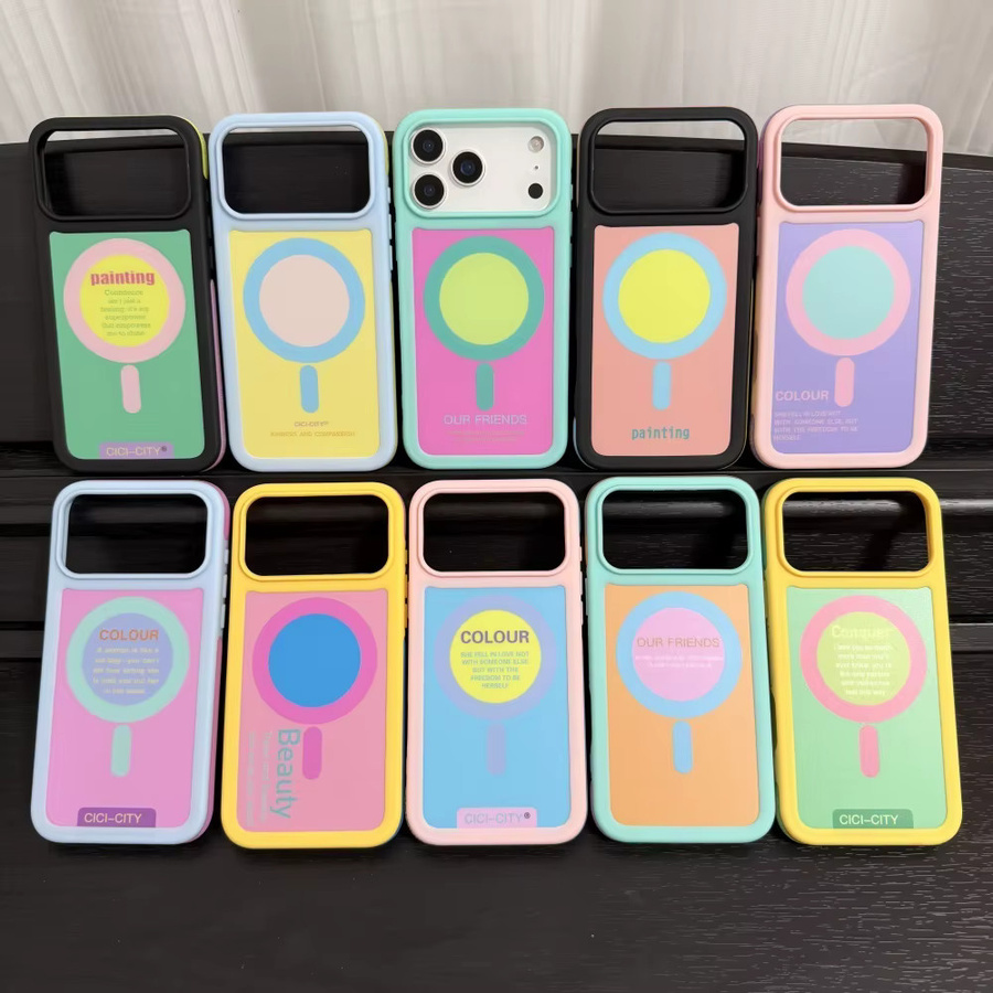NUCWIN Magnetische Schutzhülle für iPhone 13 bis iPhone 17 Pro Max in Dopamin-Farben mit Farbkontrast und Stoßfestem Schutz - Bild 4