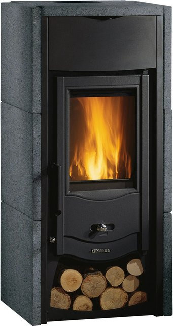 La Nordica Asia BII Kaminofen aus Naturstein in Schwarz und Grau mit 6 kW Leistung - Bild 1