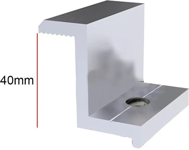 Yunheng Z-Winkel PV-Solarmodul-Montagesystem Set aus Aluminiumlegierung, 10 Stück, Farbe: Silber, 40mm - Bild 1