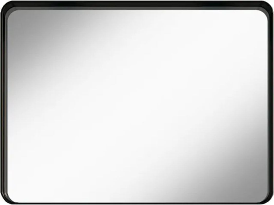 Essebagno Indus Wandspiegel in Mattschwarz, Rechteckig, B: 80 cm, H: 60 cm - Bild 1