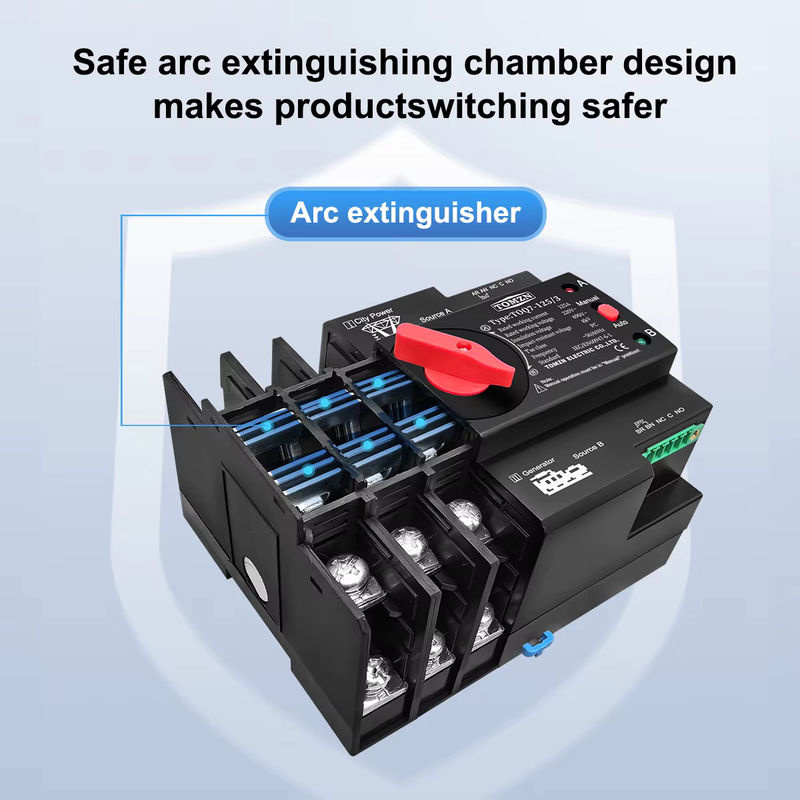 TOMZN ATS Dual Power Automatischer Transferschalter für Din-Schiene 2P 3P 4P 230V bis 125A - Bild 2