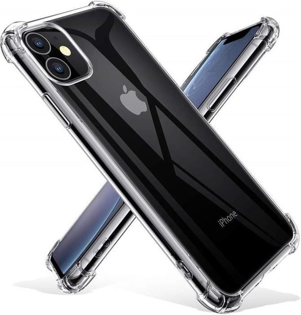 Jenuos iPhone 11 Hülle aus transparentem TPU Silikon Gel, flexibel und stoßfest - Bild 1