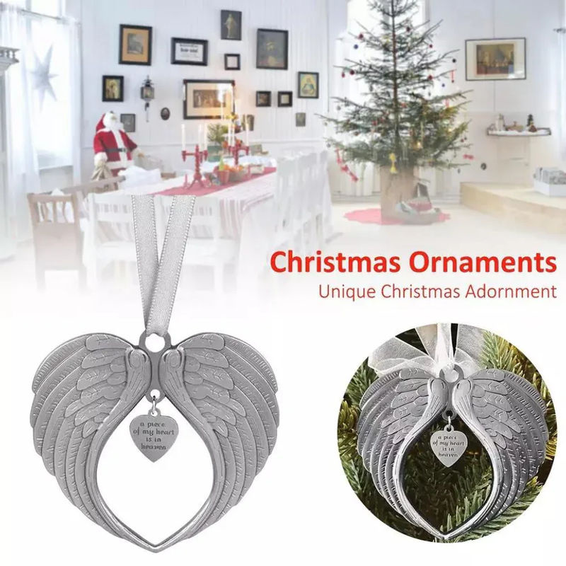 TOMTOP JMS Weihnachtsornament Engel aus Metall in Weiß und Silber für den Weihnachtsbaum - Bild 5
