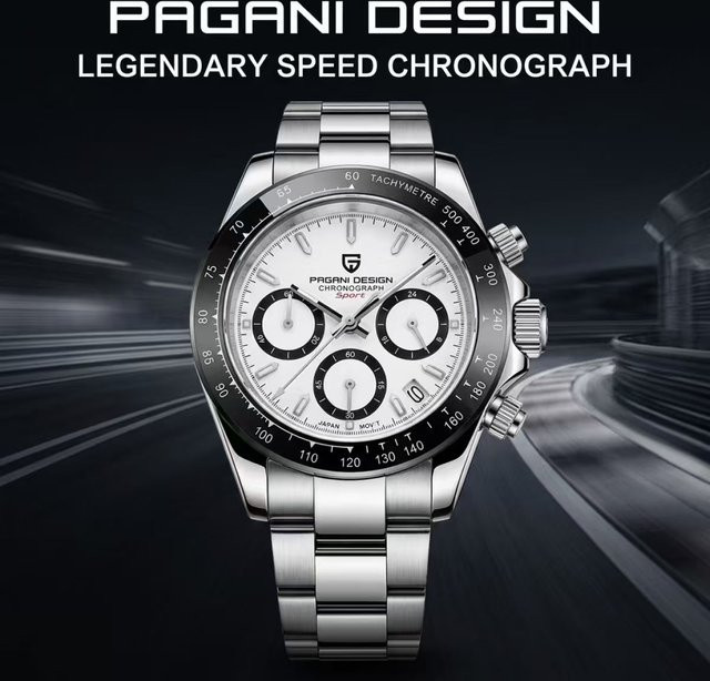 PAGANI DESIGN Chronograph, Quarz, Edelstahl, Saphirglas, Herren - Bild 1