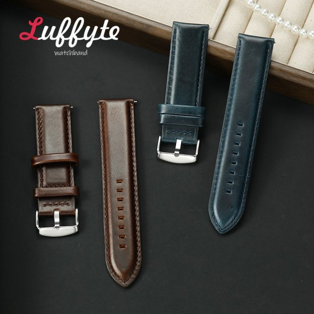 Luffyte Uhrenarmband Leder, Vintage, Unisex, 20mm, 22mm - Bild 1