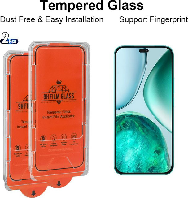 2 Stück HD gehärtetes Glas Displayschutzfolie für Honor X8c X8b X8a X8 5G in Transparent - Bild 1