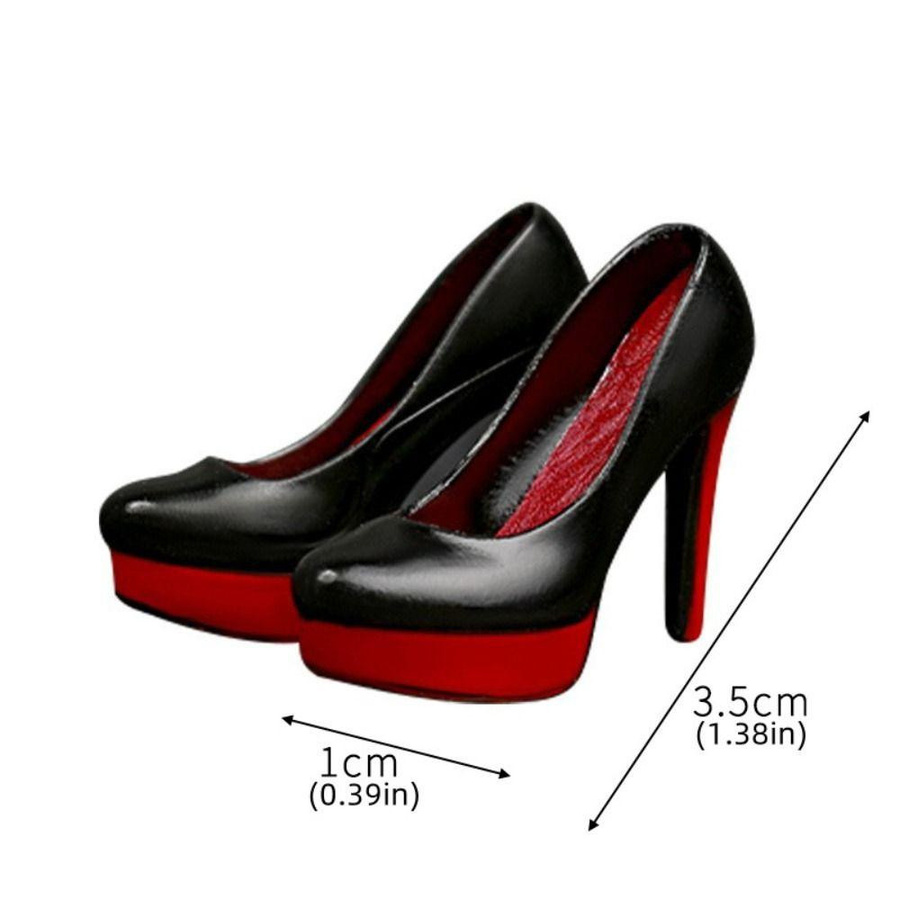 Topmix High Heel Schuhe Simulation, Puppenzubehör, Maßstab 16 16, Schwarz - Bild 3
