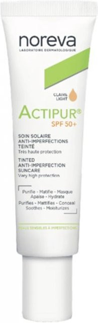 Noreva Actipur Sonnenschutz SPF 50+, 30 ml, für unreine Haut - Bild 1